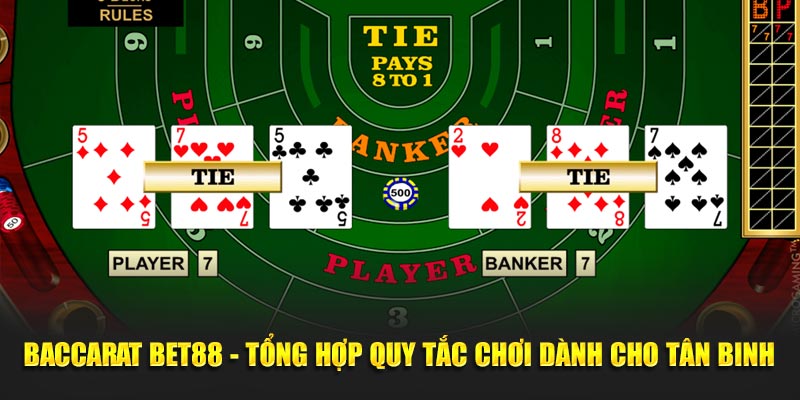 Tham khảo cách tham gia cơ bản của game Baccarat Bet88